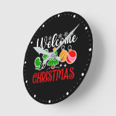 Kerstmis welkom ronde klok (Hoek)