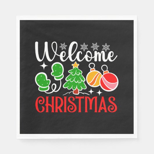 Kerstmis welkom servet (Voorkant)