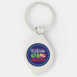 Kerstmis welkom sleutelhanger