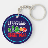 Kerstmis welkom sleutelhanger (Achterkant)
