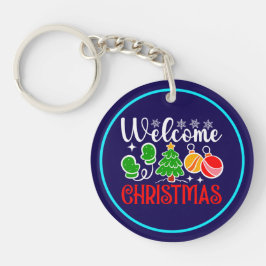 Kerstmis welkom sleutelhanger