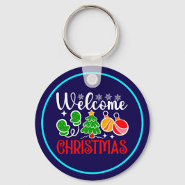 Kerstmis welkom sleutelhanger