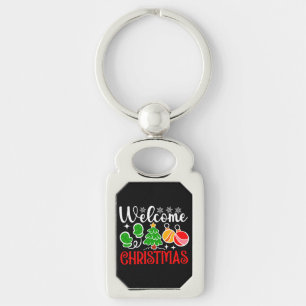 Kerstmis welkom sleutelhanger