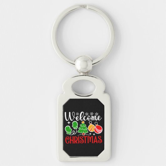 Kerstmis welkom sleutelhanger (Voorkant)