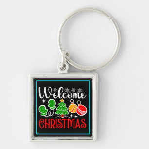 Kerstmis welkom sleutelhanger