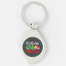 Kerstmis welkom sleutelhanger