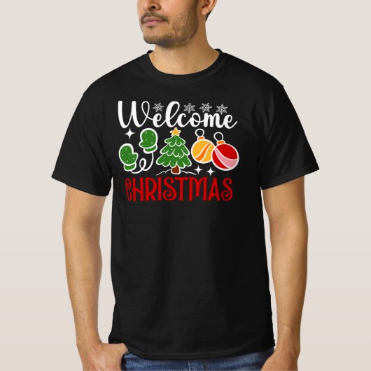 Kerstmis welkom t-shirt (Voorkant)