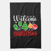 Kerstmis welkom theedoek (Verticaal)