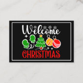 Kerstmis welkom visitekaartje (Voorkant)