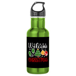 Kerstmis welkom waterfles 