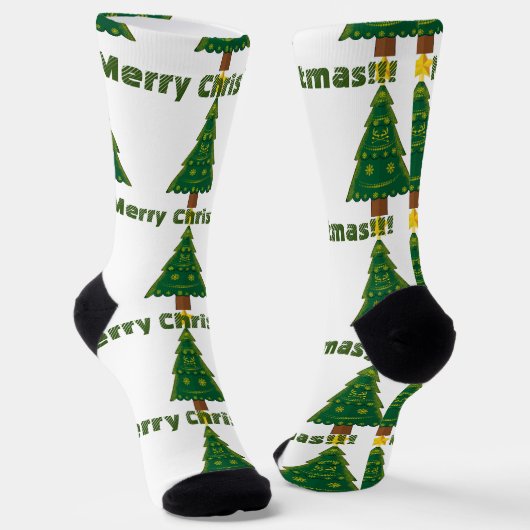 Kerstmis Wensen Santa Gift Premium Crew Super Sokken (Gebogen)