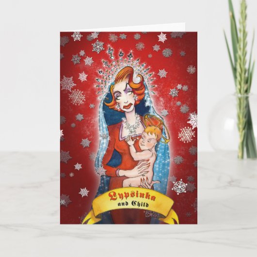 Kerstmis Wenskaart #1 (blanco) Feestdagen Kaart (Voorkant)