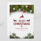 Kerstmis wenskaart feestdagenkaart (Voorkant / Achterkant)