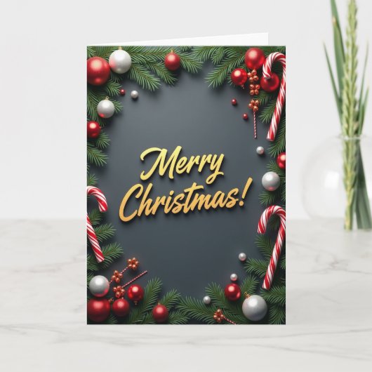 Kerstmis Wenskaart Kaart (Voorkant)