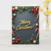 Kerstmis Wenskaart Kaart (Gele Bloem)