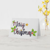 Kerstmis Wenskaart Kaart (Gele Bloem)