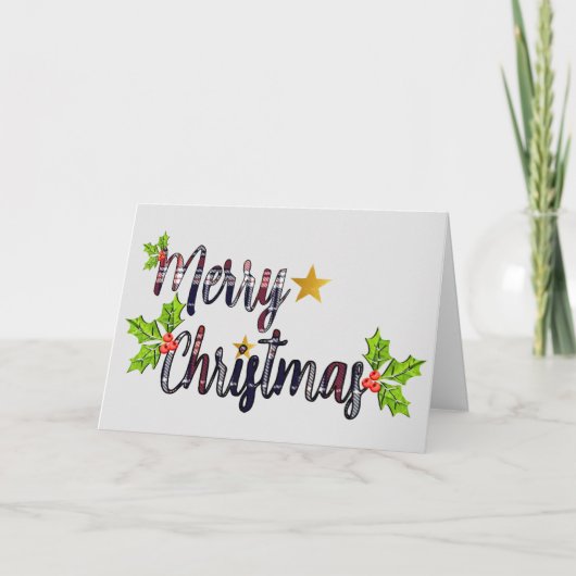 Kerstmis Wenskaart Kaart (Voorkant)