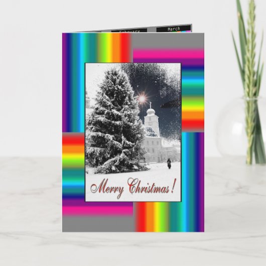 Kerstmis wenskaart met 2011 Kalender Feestdagen Kaart (Voorkant)