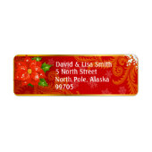 Kerstmis Wenskaart Return Address Labels (Voorkant)