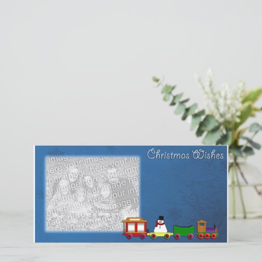 Kerstmis wenst de Sjabloon van de Foto (Staand voorkant)