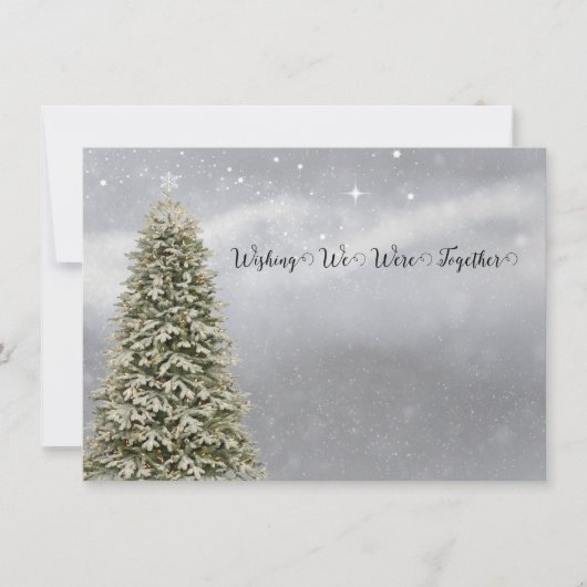 Kerstmis wenste dat we samen waren feestdagenkaart (Voorkant)