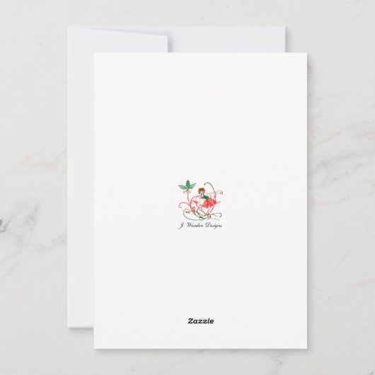 Kerstmis wenste dat we samen waren feestdagenkaart (Achterkant)