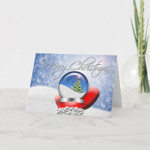 Kerstmis Wereldbol Feestdagen Blank Ho Kaart