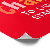 Kerstmis werknemer dank u waardering poster (Hoek)