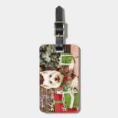 Kerstmis - West Highland Terrier - Abby Bagagelabel (Voorkant verticaal)