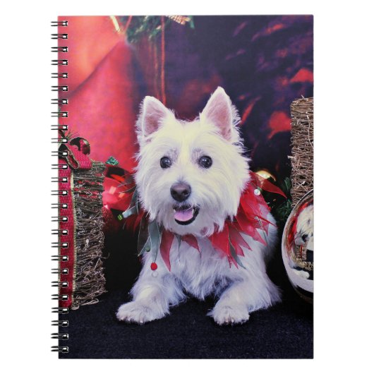 Kerstmis - West Highland Terrier - Madison Notitieboek (Voorkant)