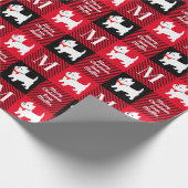 Kerstmis West Highland Terrier Scottish Pset Cadeaupapier (Hoek)