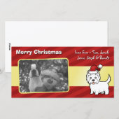Kerstmis West Highland White Terrier Feestdagenkaart (Voorkant / Achterkant)