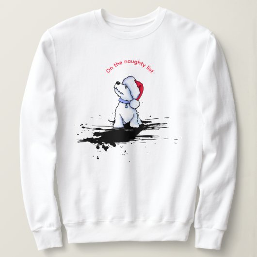 Kerstmis Westie Puppy T-Shirt (Design voorkant)
