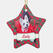 Kerstmis - WestieJack - Lady Keramisch Ornament (Links)