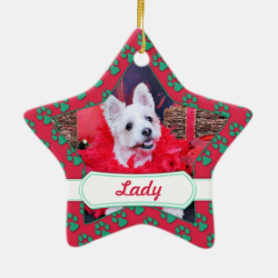 Kerstmis - WestieJack - Lady Keramisch Ornament