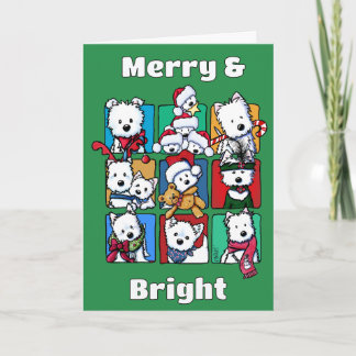 Kerstmis Westies Wenskaart