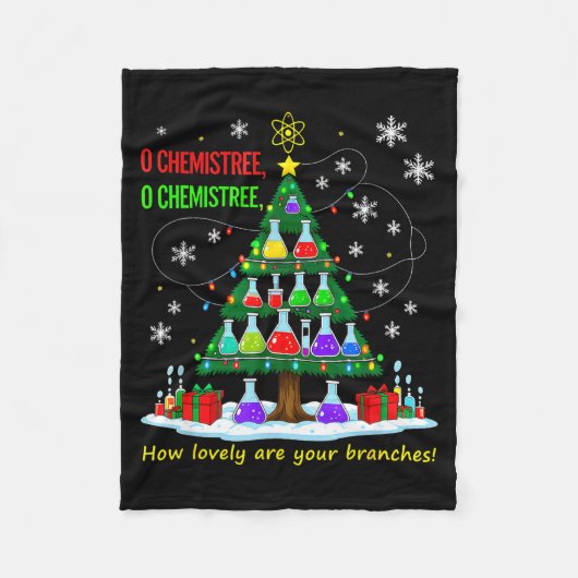 Kerstmis Wetenschapsleraar 67 Meme Kerstman Oh Sch Fleece Deken (Voorkant)
