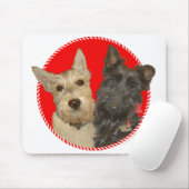 Kerstmis Wheaten & Black Scotties Muismat (Met muis)