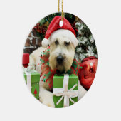 Kerstmis - Wheaten Terrier - Bailey Keramisch Ornament (Rechts)