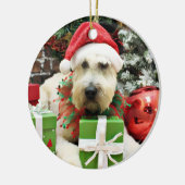 Kerstmis - Wheaten Terrier - Bailey Keramisch Ornament (Links)