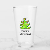 Kerstmis Whimsical Boomontwerp Glas (Voorkant)