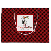 Kerstmis Whimsical Dwaze Gans Grappige Cadeautasse Groot Cadeauzakje (Voorkant)