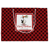 Kerstmis Whimsical Dwaze Gans Grappige Cadeautasse Groot Cadeauzakje (Achterkant)