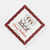 Kerstmis Whimsical Dwaze Ganzen Speelse Servetten (Hoek)