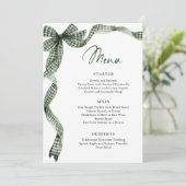 Kerstmis Whimsical Funky Groene Boog Dinner Party Menu (Staand voorkant)