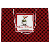 Kerstmis Whimsical Gans Cartoon Grappige Cadeautas (Achterkant)