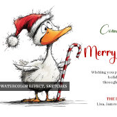 Kerstmis Whimsical Gans Cartoon Grappige Servetten