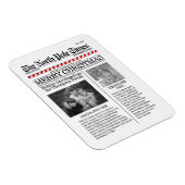 Kerstmis Whimsical North Pole Newspaper Magneet (Rechterzijde)