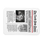 Kerstmis Whimsical North Pole Newspaper Magneet (Horizontaal)