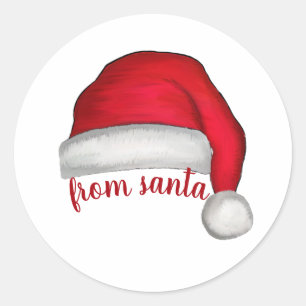 Kerstmis Whimsical Plezierig Schattig Van Sinterkl Ronde Sticker